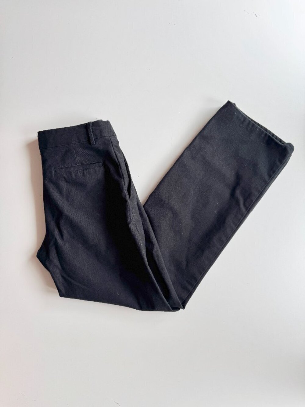 Aritzia WILFRED FREE Como Black Cotton Sateen Low Rise Chino Pants, Size 4